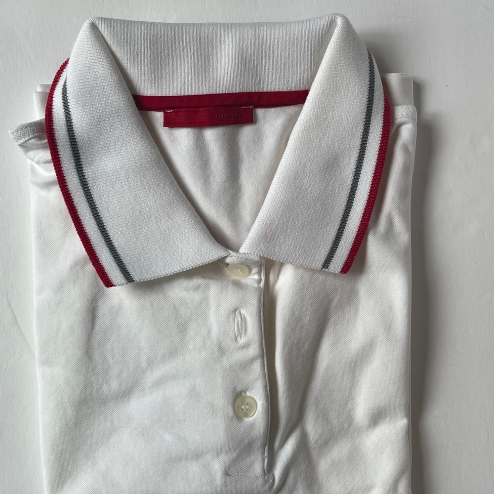 Prada white womens polo M